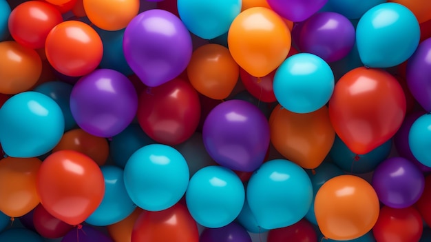 Beaucoup de ballons colorés en arrière-plan