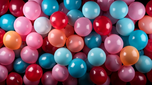 Beaucoup de ballons colorés en arrière-plan