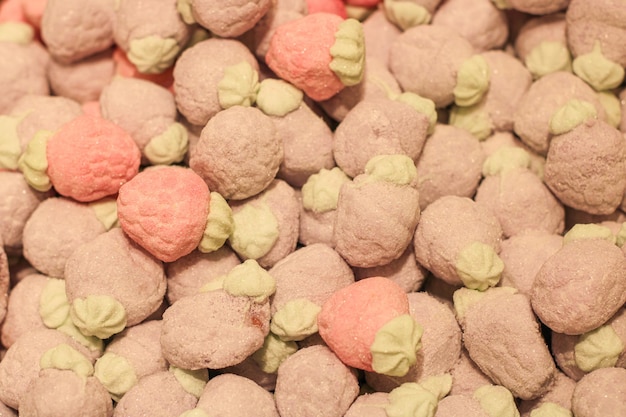 Beaucoup de bonbons et de confitures Bonbons closeup