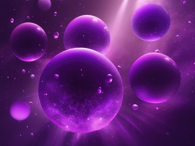 Beaucoup de bulles violettes abstrait