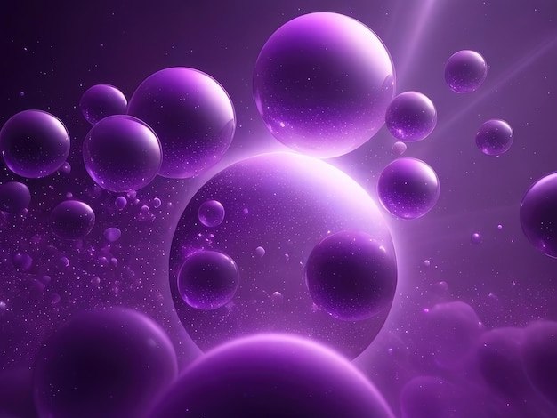 Beaucoup de bulles violettes abstrait