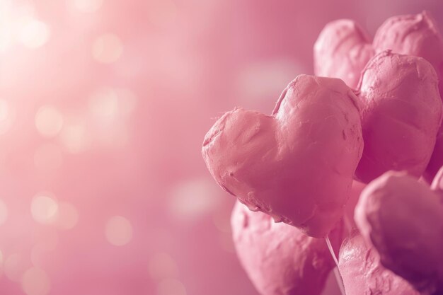 Beaucoup de cœurs roses sur un fond rose le jour de la Saint-Valentin