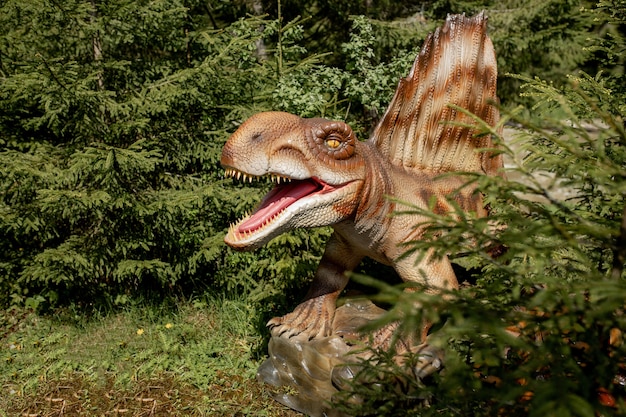 Beaucoup de dinosaures différents dans le parc