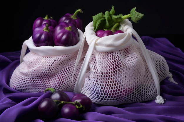 Beaucoup de fruits et légumes dans le sac