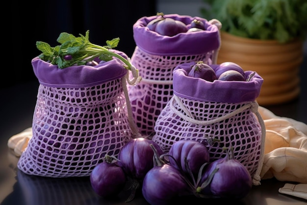 Beaucoup de fruits et légumes dans le sac