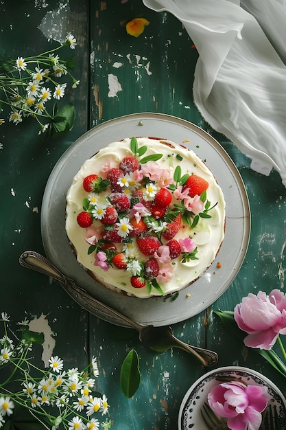 La beauté de la bannière du gâteau de printemps