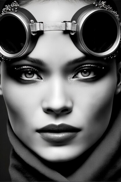 La beauté captivante des lunettes monochromes Pilotstyle rehausse l'allure d'une superbe femme