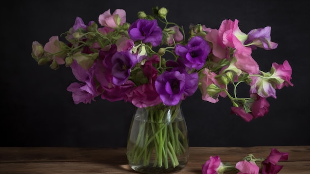 Beauté classique Cupani fleurs parfumées de pois sucrés dans une élégance intemporelle