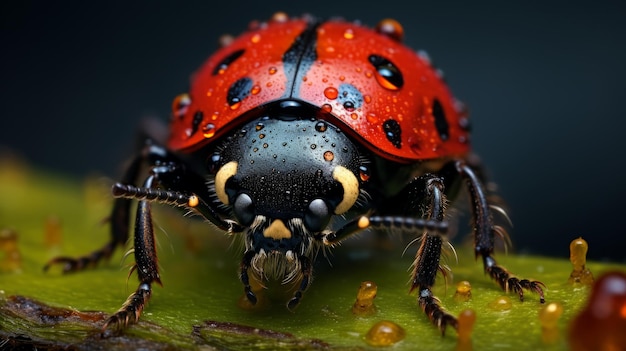 La beauté d'une coccinelle à travers la macrophotographie