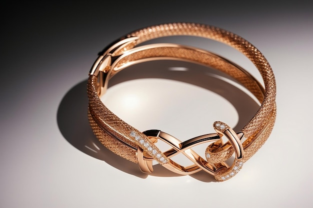 Beauté délicate capturant la complexité d'un bracelet symbole de l'infini