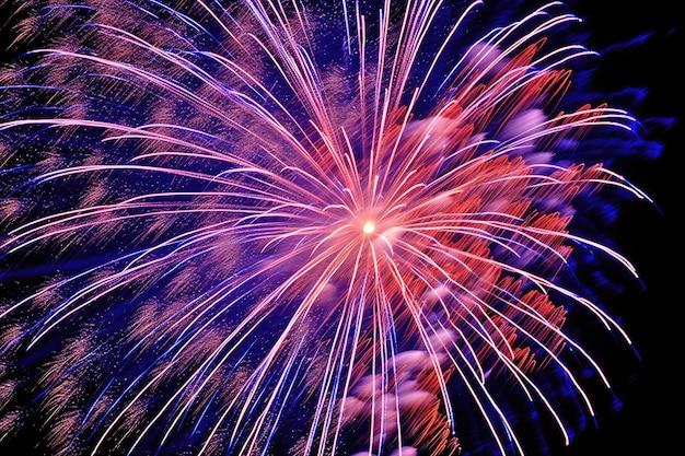 Une beauté explosive sous forme d'éclats vibrants de feux d'artifice AI générative