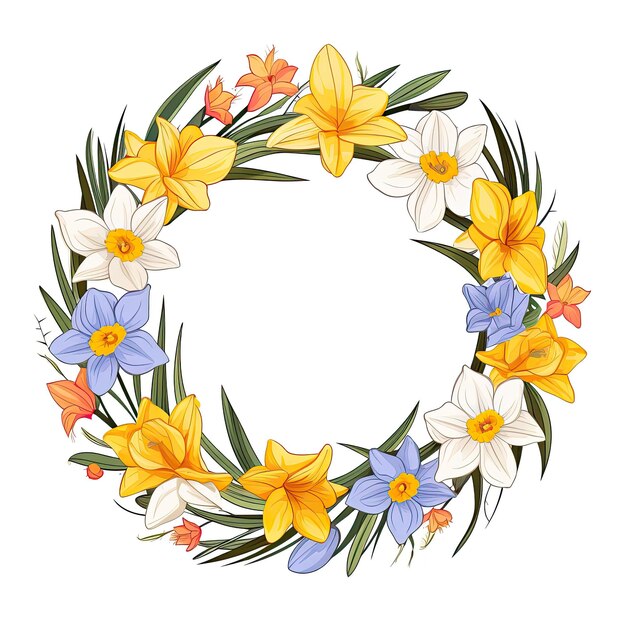 Photo beauté florale d'automne dans une couronne élégante bordure de fleurs dessinée à la main charmant design floral minimaliste