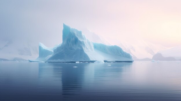 La beauté gelée Iceberg papier peint d'arrière-plan généré par l'IA