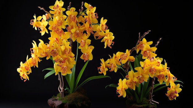 La beauté gracieuse de l'orchidée Oncidium dansant la dame orchidée dans une danse florale captivante