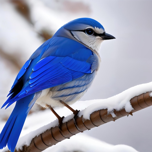 La beauté de l'hiver avec les oiseaux