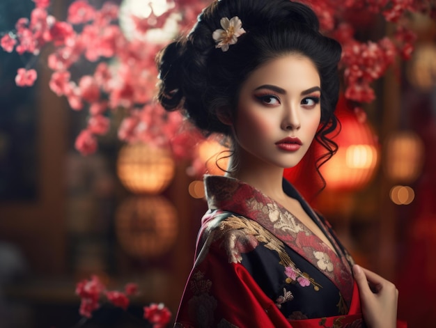 Beauté japonaise magnifique geisha