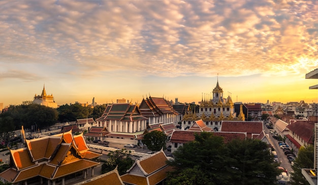 Beauté Metal Castle au crépuscule. Le château de métal l&#39;un des monde Bangkok, Thaïlande.