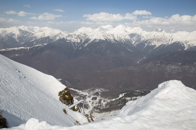 La beauté des montagnes de Krasnaya Polyana