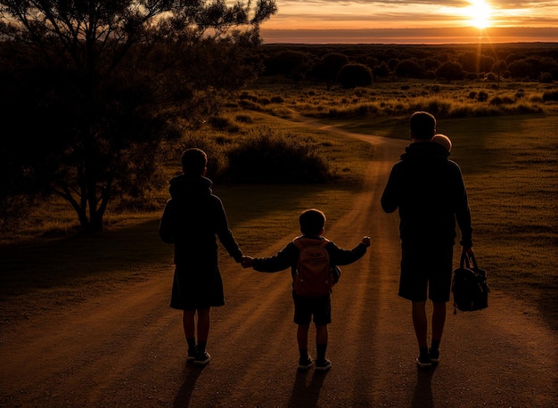 La beauté de la nature et de la famille