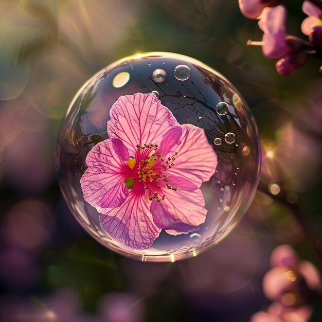 Photo la beauté de la nature en plein écran fleur vibrante ai générative