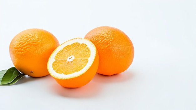 La beauté de la nature avec cette vue de haut des fruits d'orange rafraîchissants photo