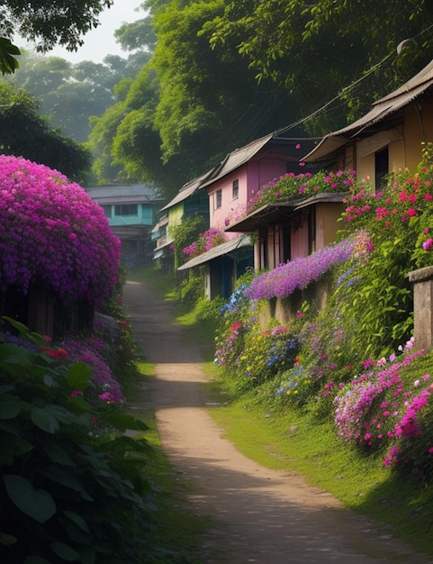 Beauté naturelle du village de Bangli
