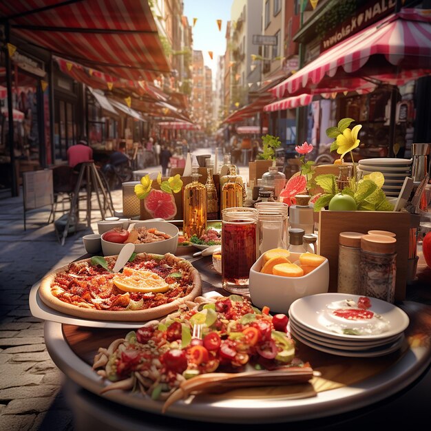 Photo la beauté de la nourriture de la rue