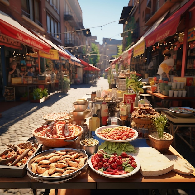 Photo la beauté de la nourriture de la rue