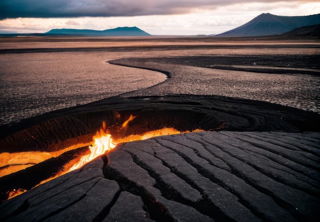 de la beauté d'un paysage volcanique