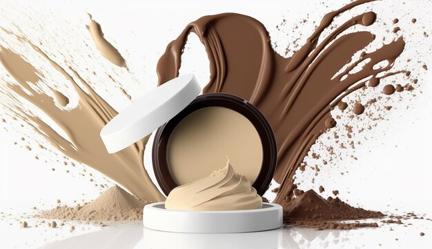 Photo beauté peau maquillage correcteur visage poudre crème ai image générée