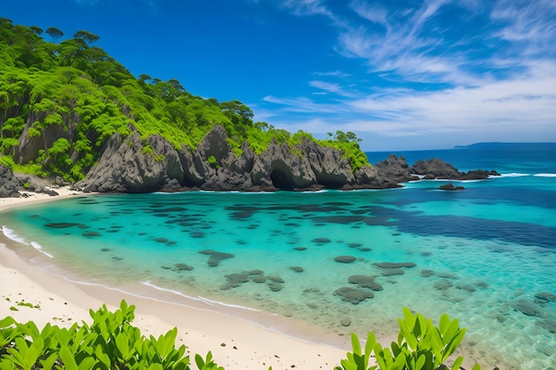 La beauté de la plage de Mandalika sur l'île de Lombok en Indonésie