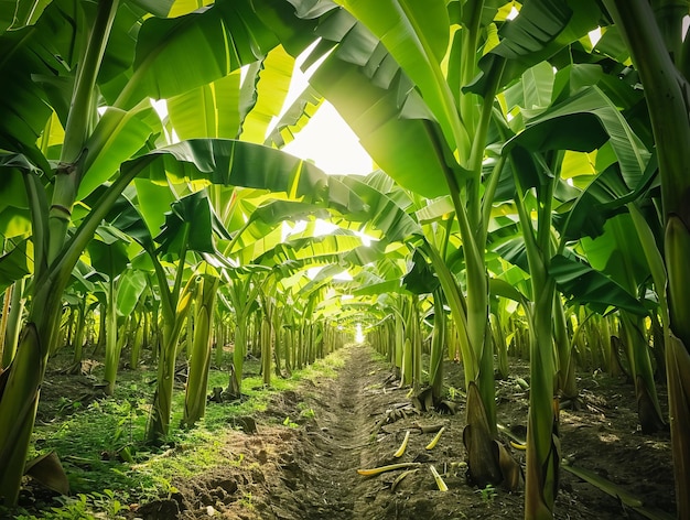 La beauté des plantations de bananes