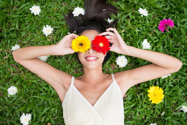 Photo beauté de printemps gai