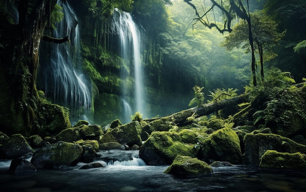 La beauté qui coule dans la forêt