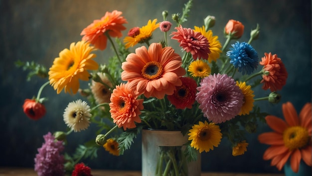 Photo la beauté qui fleurit une collection vibrante de fleurs de printemps