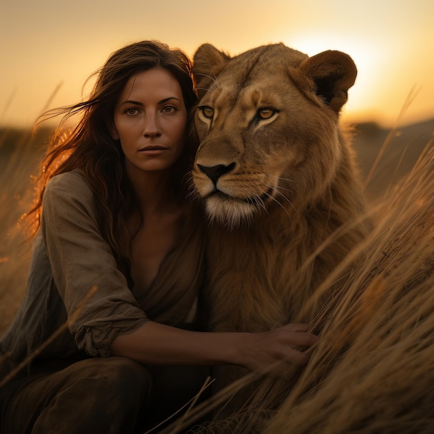 La beauté sauvage a déclenché une rencontre majestueuse dans la savane