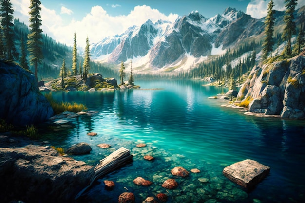 La beauté sauvage des montagnes et profitez de la sérénité des lacs cristallins