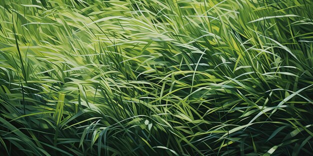 La beauté et la sérénité de la nature sont représentées par la texture de l'herbe.
