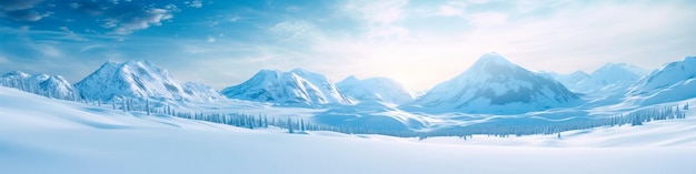 La beauté silencieuse d'un paysage couvert de neige avec des couches blanches immaculées et une tranquillité paisible