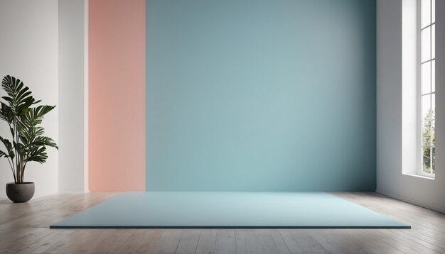 La beauté de la simplicité Podium vide dans une présentation minimaliste