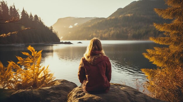 Photo la beauté solitaire capture la sérénité dans la photographie de la solitude