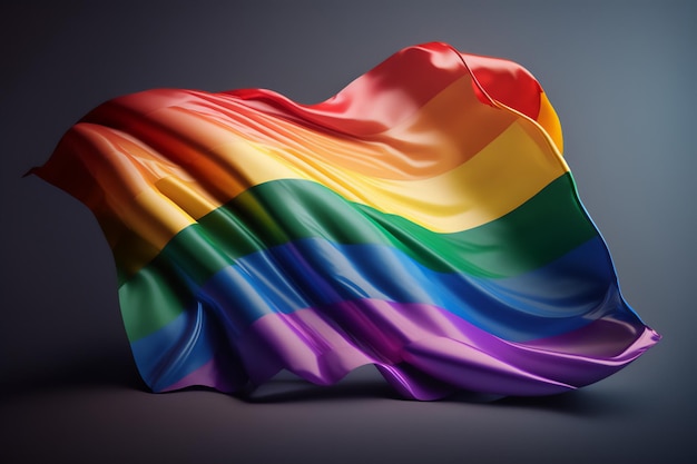 Photo la beauté et le symbolisme du drapeau lgbtq capturés dans un rendu