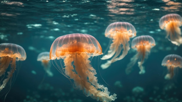 Beauté translucide La danse des méduses lumineuses