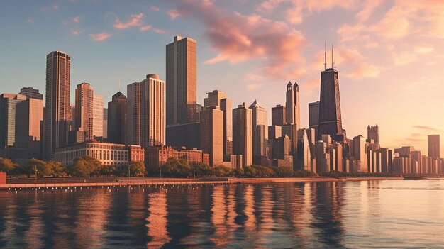 Beauté urbaine paysage urbain de chicago