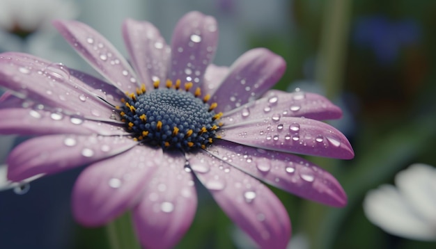 Beauté vibrante des fleurs sauvages dans la nature gros plan de la famille des marguerites générée par l'intelligence artificielle