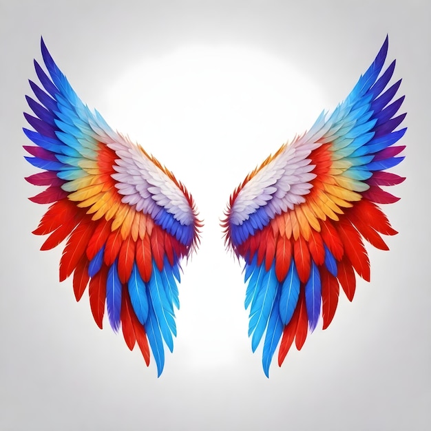 Photo beautiful angel wings backdrop digital art graphic artwork photography background design