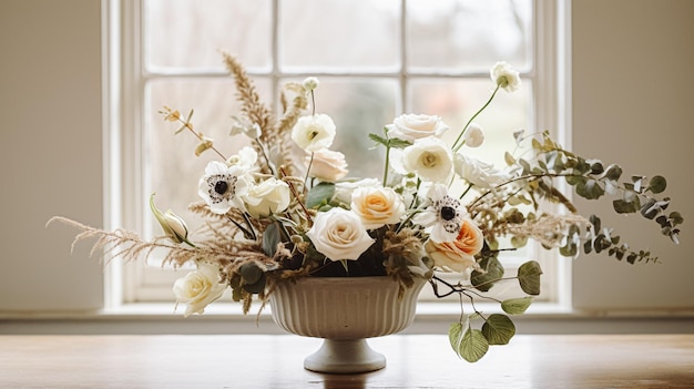 Beaux arrangements floraux avec des plantes et des fleurs botaniques d'hiver, d'automne ou de début de printemps