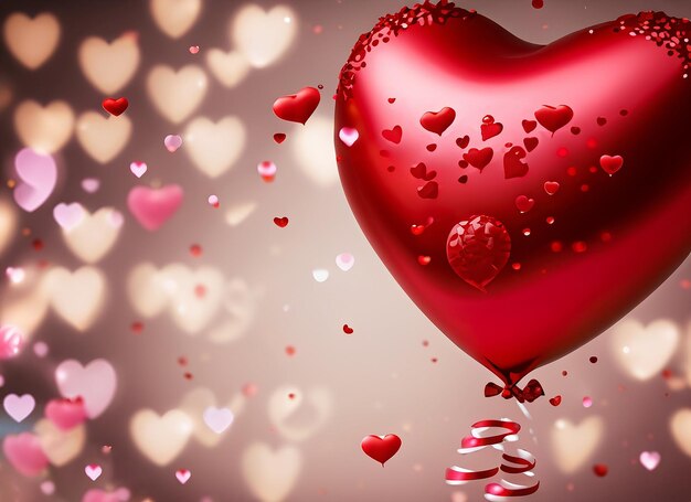 Photo de beaux ballons d'amour forment la saint-valentin