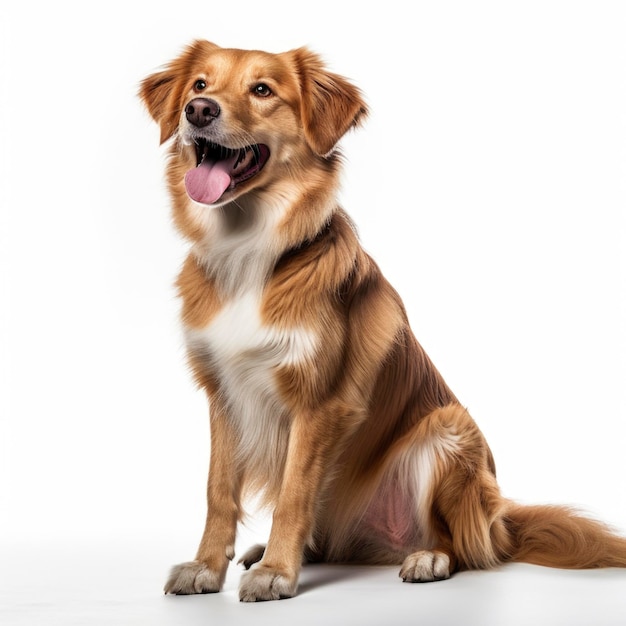 De beaux chiens sur un fond blanc isolé