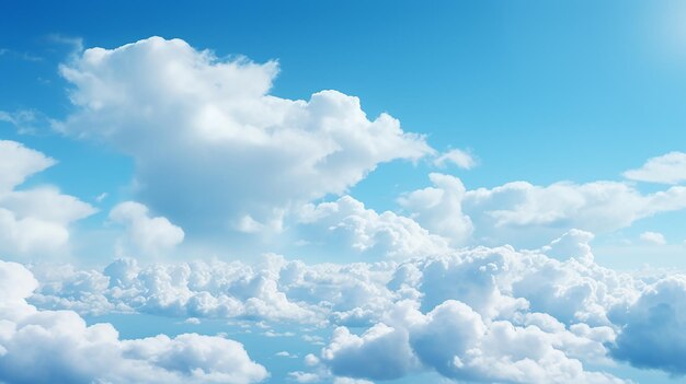 De beaux nuages dans le ciel bleu parfait